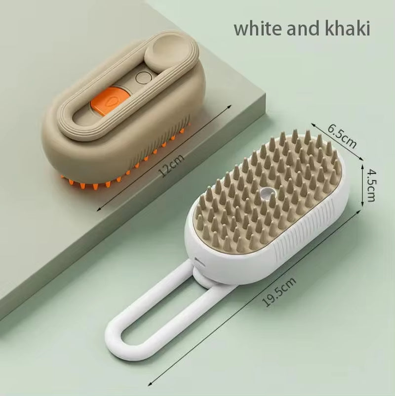 Electric Pet Spray Comb for Cats and Dogs - One-Key Spray Hair Removal and Massage Brush for Effective Grooming