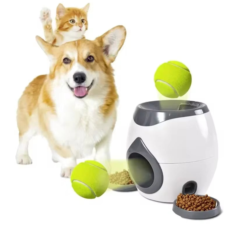 Automatic Tennis Ball Launcher for Medium Dogs - Interactive Training Smart Feeder