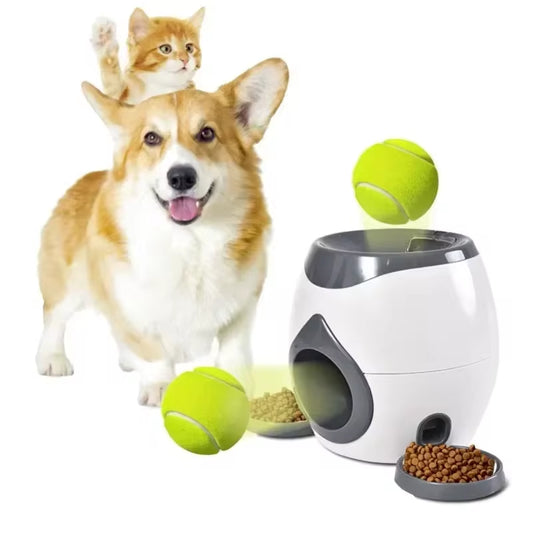 Automatic Tennis Ball Launcher for Medium Dogs - Interactive Training Smart Feeder