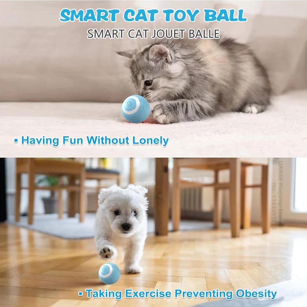 Electric Interactive Rolling Ball for Cats - Smart Automatic Toy and Game Accessory