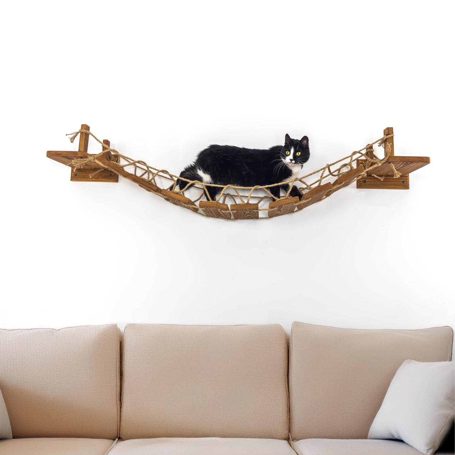 Stock in USA, Cat Bridge for Wall, Cat Bridge, Cat Shelves, Cat Ladder Floating, Wooden Furniture for Cat, Cat Ladder, Cat Wall Furniture