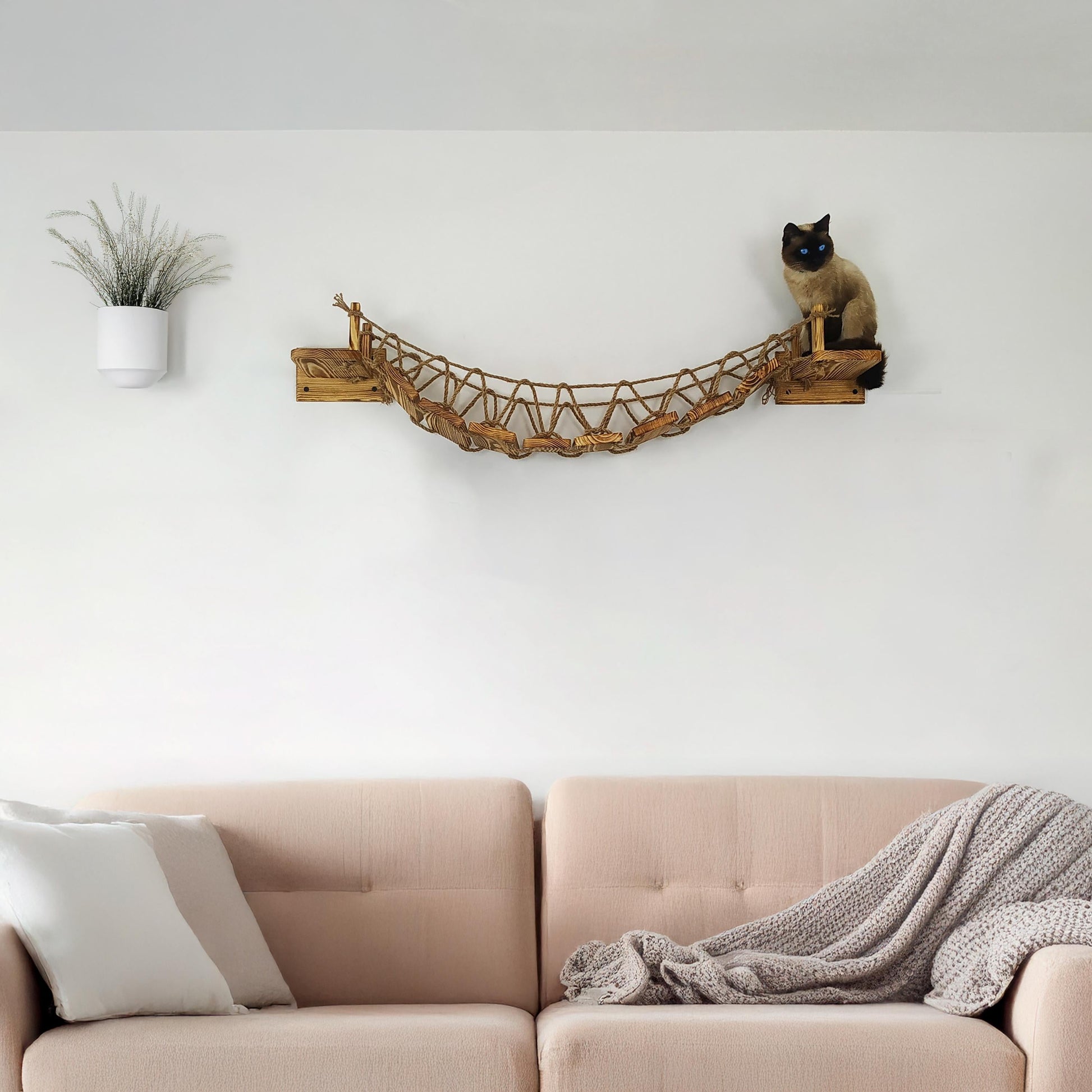 Stock in USA, Cat Bridge for Wall, Cat Bridge, Cat Shelves, Cat Ladder Floating, Wooden Furniture for Cat, Cat Ladder, Cat Wall Furniture